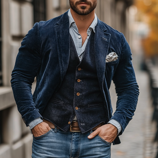 Eryva™ Vintage blazer en gilet set