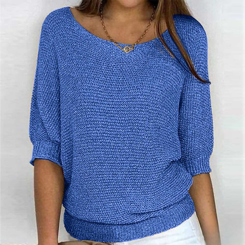 Glimmende gebreide top voor dames