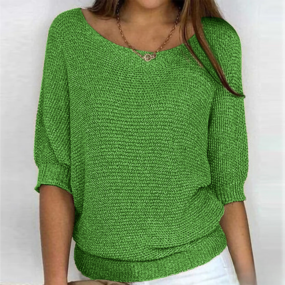 Glimmende gebreide top voor dames