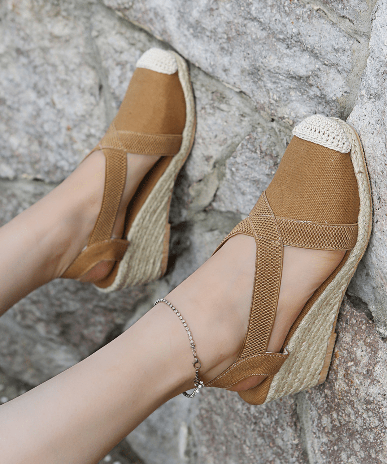 Fenne | Enkelband canvas espadrilles