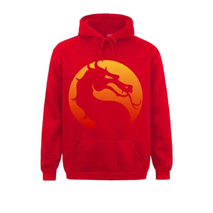 Kurt - Warme hooded sweatshirt met draak Mortal Kombat print voor mannen en vrouwen