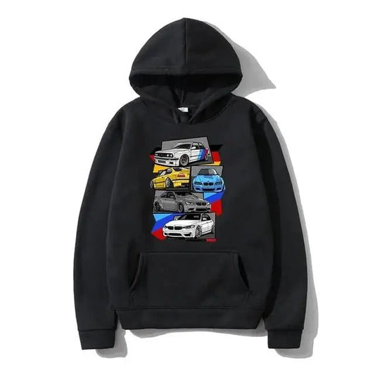 Andres - Warme uniseks hoodie met autoprint