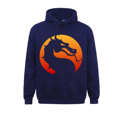 Kurt - Warme hooded sweatshirt met draak Mortal Kombat print voor mannen en vrouwen