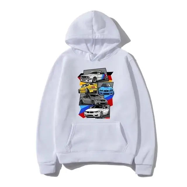 Andres - Warme uniseks hoodie met autoprint