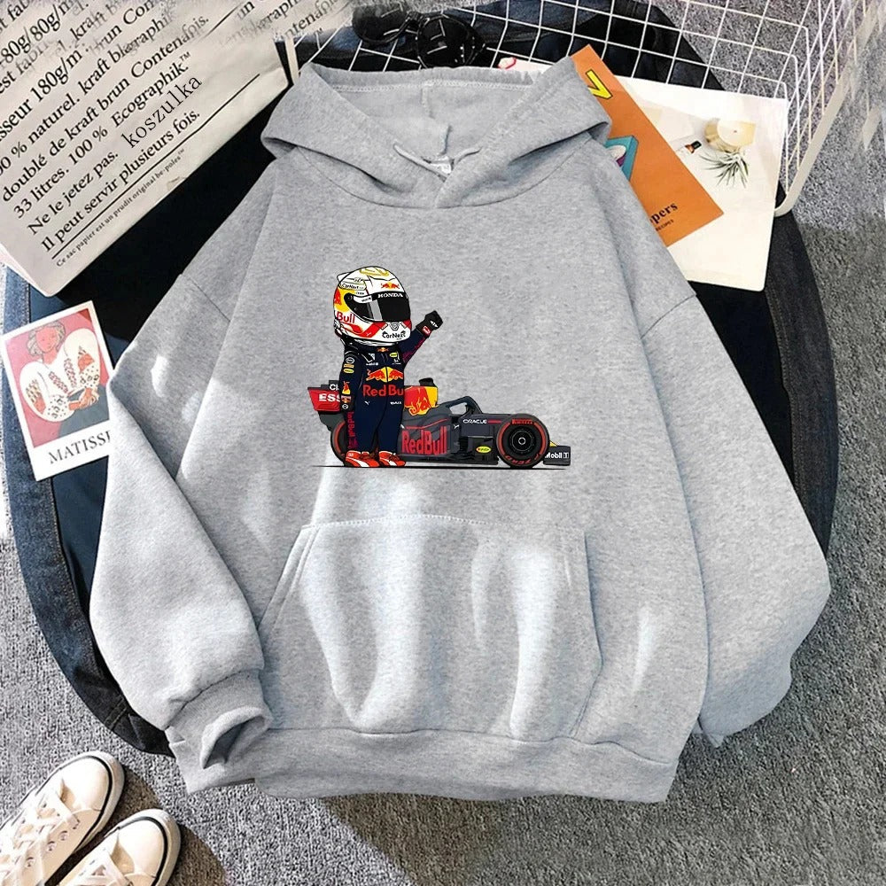 Jette - Unisex oversized hoodie met mini F1 print