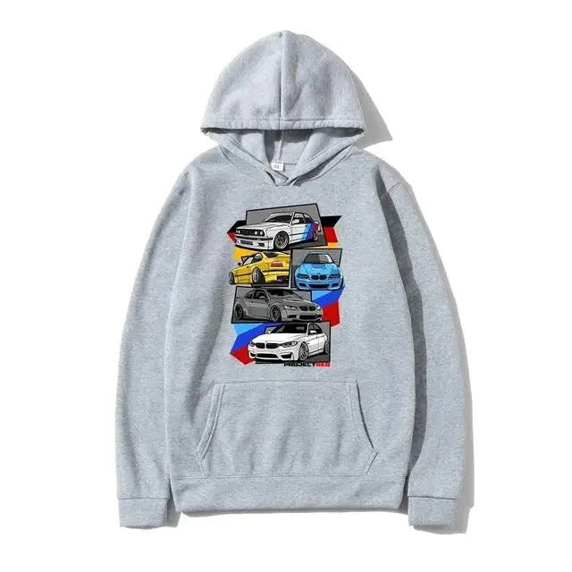 Andres - Warme uniseks hoodie met autoprint