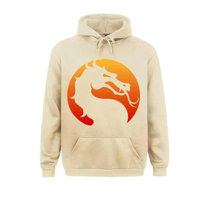 Kurt - Warme hooded sweatshirt met draak Mortal Kombat print voor mannen en vrouwen