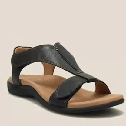 Katie verstelbare zomersandalen van leer met steunzolen