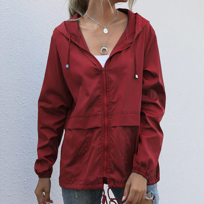 Fila casual jassen met vaste capuchon
