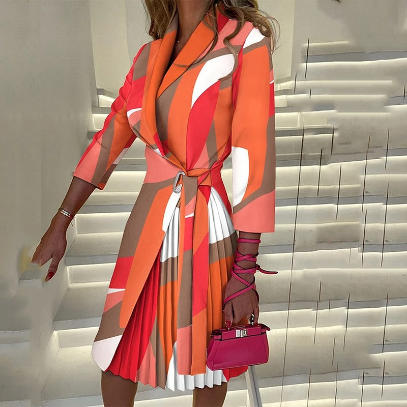 Alma Elegante geplooide jurk
