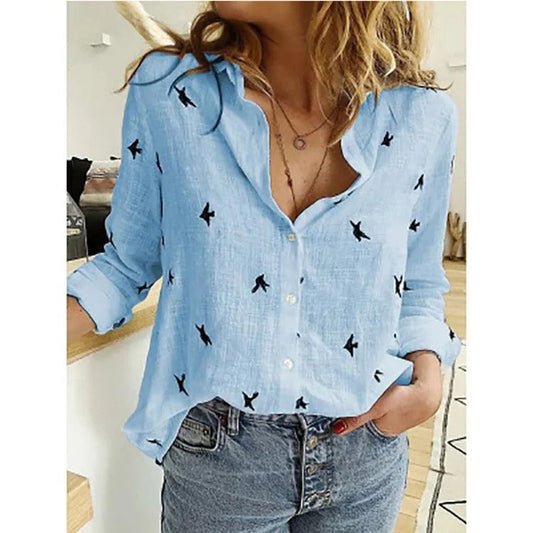 Courtney | Stijlvolle Katoenen Blouse met Knoopsluiting voor Dames