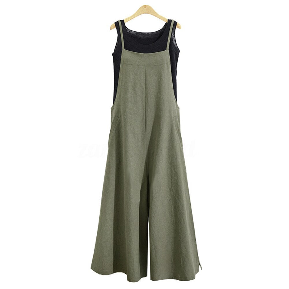 Gisela - Losse linnen jumpsuit