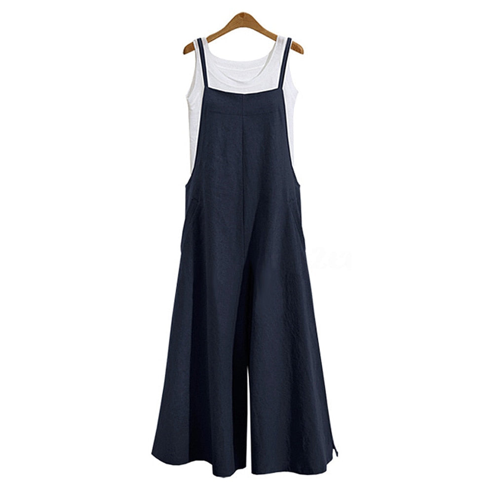 Gisela - Losse linnen jumpsuit