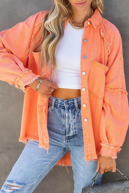 Versatile Colored Denim Jacket | Felicity Coat