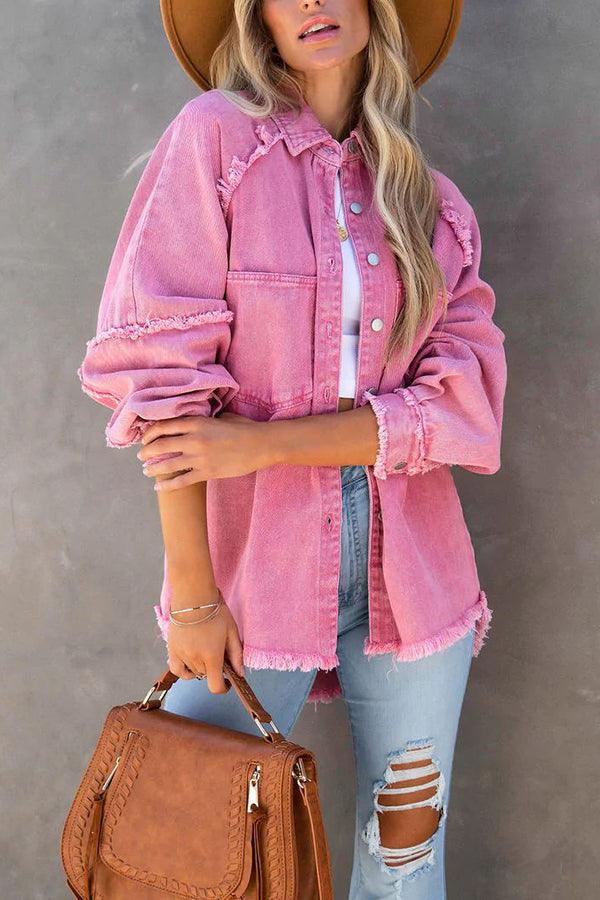 Versatile Colored Denim Jacket | Felicity Coat