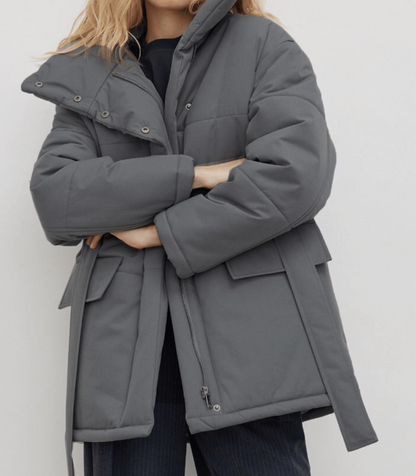 Puffer kantoorjas met riem - Zuzanna