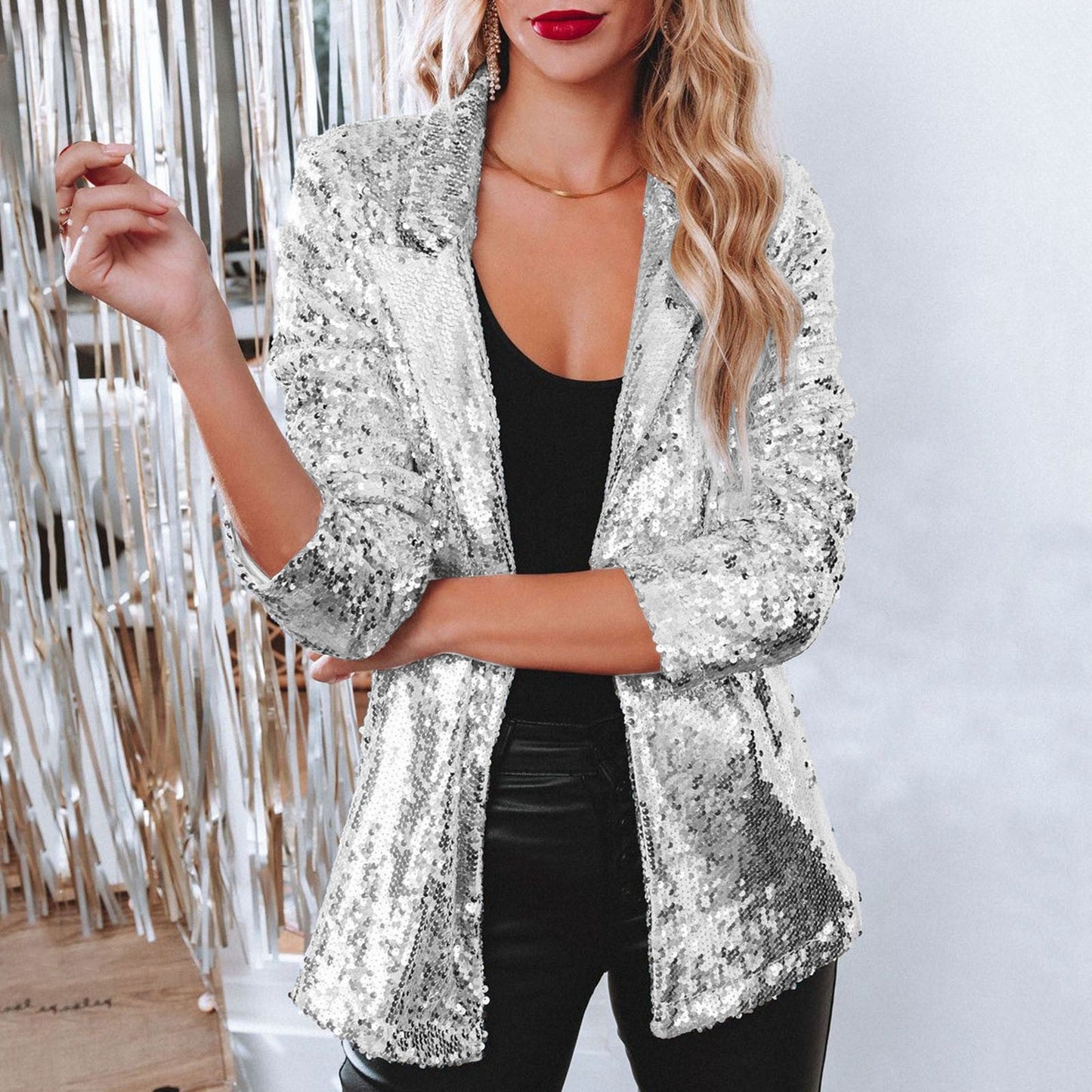 Vrouwen paillettenblazer