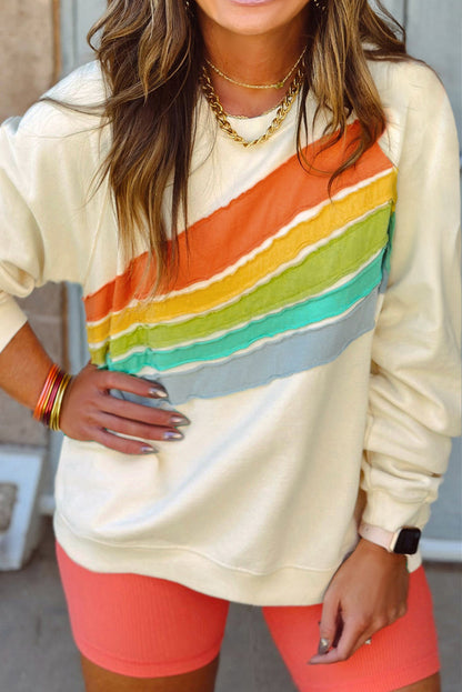 Edwina | Chique Regenboog Los Sweatshirt