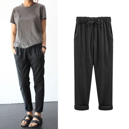 Envie d'été - Casual broek van katoen en linnen