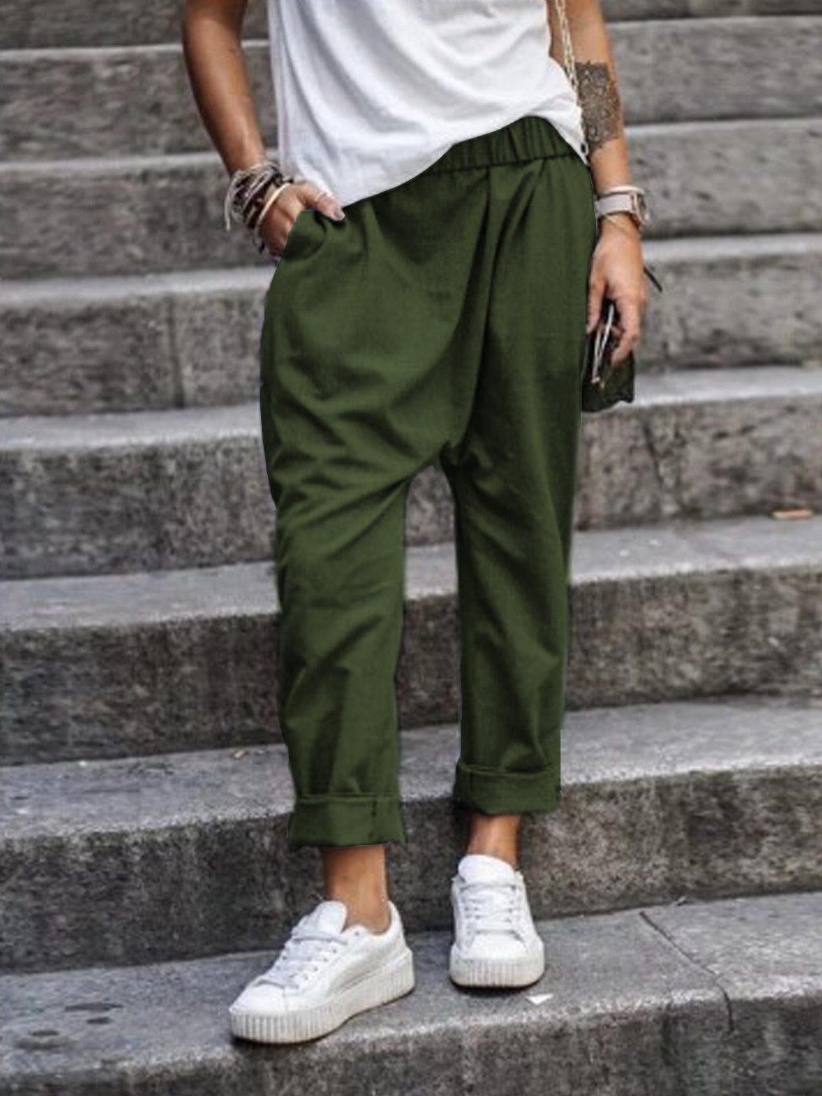 Casual linnen broek