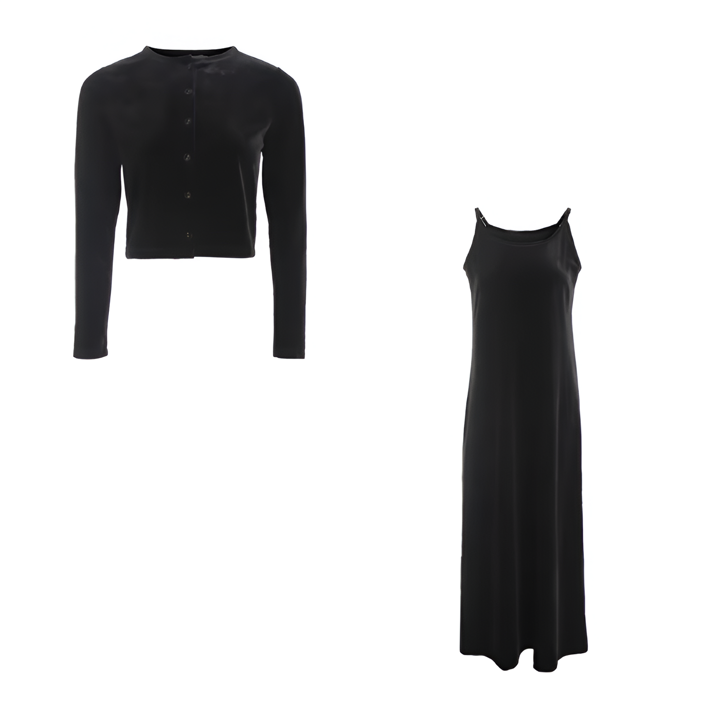 Sira | Elegant fluwelen gilet & riemen jurk set
