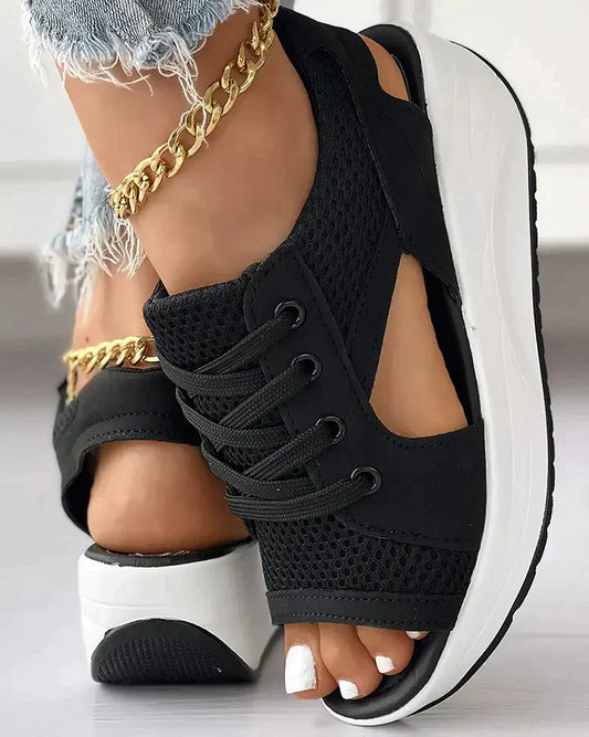 Mila® | Muffin-sandalen met veters